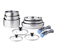 Batterie de cuisine - AM3220 - Tous feux dont induction - ARTHUR MARTIN - Sans PFOA/PFAS - Acier inoxydable 18/10 - 11 pièces