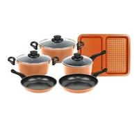 Batterie de cuisine anti-adhésive en cuivre 9 pièces Herzberg HG04838-COP Herzberg