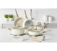 Batterie de cuisine antiadhésive 13 pièces Just Perfecto en granit : Beige