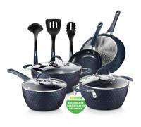 Batterie de cuisine antiadhésive induction - SWAPY - 11 pièces - Revêtement céramique - Poignées ergonomiques