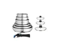 Arthur Martin Batterie de cuisine 5540 – 10 pièces Acier inoxydable, poignée amovible, compatible induction