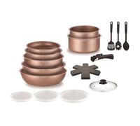 Batterie de Cuisine Arthur Martin 18 Pièces en Aluminium Tous Feux avec Ustensiles et Poignée Amovible Arthur Martin