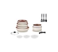 Batterie de cuisine Arthur Martin Batterie 18 pièces crème AM1453 CREME