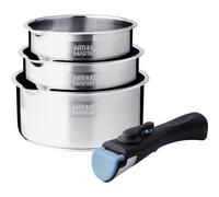 Arthur Martin – Lot de 3 casseroles AM3456 – inox, manche amovible 16/18/20 cm