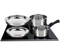 Batterie de cuisine Arthur Martin de 5 pièces en inox avec manche amovible