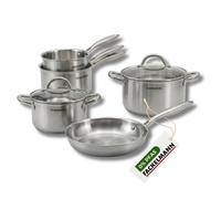 Batterie de cuisine avec 1 poêle de cuisson 20 cm 2 casseroles 14/18 cm et 2 faitouts 20/24 cm sans PFAS Fackelmann Vita3