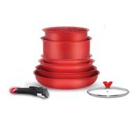 Batterie de cuisine avec manche amovible 8 pièces Rouge Arthur Martin AMR88 Arthur Martin