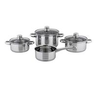 Batterie de cuisine - BELM - 7 pièces - Inox 18/10 - Poignées anti chaleur