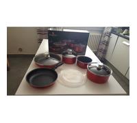 Batterie de cuisine - BERDOUES - Ligne Edition Rouge Bourgogne - 12 pièces - Aluminium - Écologique