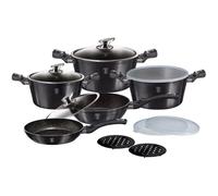 Batterie de cuisine Berlinger Haus Metallic Line aluminium noir 13 pcs