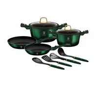 Batterie de cuisine - BerlingerHaus - Collection Emerald - 10 pièces - Aluminium forgé - Anti-adhésif écologique
