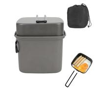 Batterie de cuisine de camping - Batterie de cuisine d'extérieur en aluminium | Nous vous présentons la casserole de camping antiadhésive Po Space Saver pour pique-nique, randonnée, voyages. Parfait