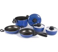 Batterie de cuisine de camping Camp4 en aluminium avec revêtement anti-adhésif - 9 pièces