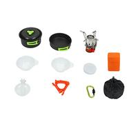 Batterie de Cuisine de Camping |Casserole et poêle en Aluminium de qualité Alimentaire avec poêle Coupe-Vent 3000 W |Système de Cuisson Portable pour Pique-Nique en Plein