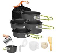 Batterie de cuisine de camping - Casseroles et poêles portables antiadhésives | Casseroles de camping en plein air pour 2 à 3 personnes pour pique-nique, cuisine, randonnée, voyage, batterie de