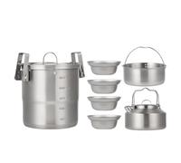 Batterie de cuisine de camping - Ensemble de cuisine léger pour feu de camp | Équipement de survie pour l'extérieur, la pelouse, la randonnée, les adultes, les voyages, les pique-niques, la randonnée