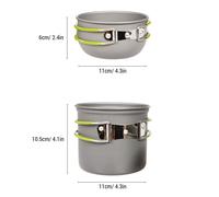 Batterie De Cuisine De Camping, Kit De DéSordre, Ensemble De Casseroles Et PoêLes Portables Pour 1 à 2 Personnes, Pour Camping, RandonnéE, Pique-Nique