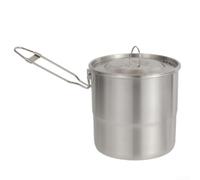 Batterie de cuisine de randonnée portable avec poignée pliable de 3 l | Spacieux pour un volume de 3 l, nourrit 2 à 3 randonneurs, repas de groupe idéaux, rangement compact, prêt à voyager