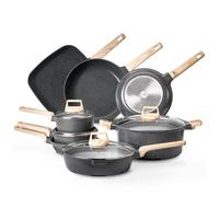 Batterie de Cuisine - DUOKU - SS-LY-07 - 19 pièces - Antiadhésif en Granit - Compatible Induction