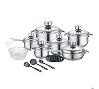 Batterie de cuisine en acier inoxydable 18 pièces avec ustensiles Royalty Line RL-1802