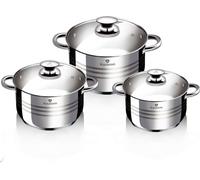 Batterie de cuisine en acier inoxydable 6 pièces 16/20/24 cm Gourmet Line BL-3863
