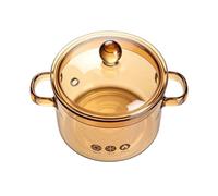 Batterie de cuisine en verre transparent résistant à la chaleur avec | Pots de cuisson transparents pour mijoter lait, pâtes, soupe, aliments, micro-ondes, thé, vapeur, four chaud