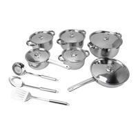 Batterie de Cuisine, Ensemble de Casseroles en Acier Inoxydable, 10 Pièces, Batterie de Cuisine Danger pour L'induction, pour la Cuisine à Domicile