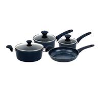 Batterie de cuisine forgée revêtement en marbre Bleu 7 pièces Herzberg HG04685-BLU Herzberg