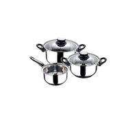 San Ignacio Batterie de cuisine 5 pièces Paume en acier inoxydable Compatible induction