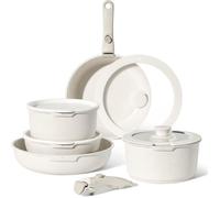 Batterie De Cuisine Induction 11 pièces JUST PERFECTO - Set De Casseroles Et Poeles - Tous Feux Dont Induction - Poignée Amovible