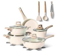 Batterie De Cuisine Induction 14 pièces JUST PERFECTO - Casseroles Et Poeles Anti Adhesive - Tous Feux Dont Induction - Aluminium