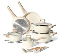 Set de casseroles et poêles à induction avec couvercle 15 pièces - Set de casseroles - Aluminium avec revêtement anti-adhésif