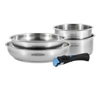 Batterie de cuisine - induction - ARTHUR MARTIN - AM2189 - acier inoxydable 18/10 - 5 pièces - poignée amovible