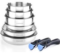Batterie de cuisine induction - Arthur Martin - AM5538 - Acier inoxydable - 8 pieces - Poignée amovible - Tous feux dont induction