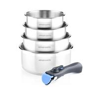 Arthur Martin - Batterie de cuisine inox 5 pcs - AM7457 AVEC MANCHE AMOVIBLE