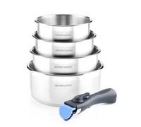 Batterie de cuisine inox 5 pcs avec manche amovible Arthur Martin AM7457