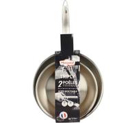 Batterie de cuisine MENASTYL 2 poeles Trinox 24/28cm