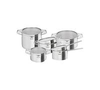 Batterie de cuisine - - Nordica - 10 pièces - Acier inoxydable - Couvercles tamisants