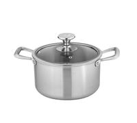 Batterie de cuisine professionnelle en titane triple épaisseur 24 cm Cuisson des pâtes pour faire des soupes/ragoûts blanchissant des légumes Plaques de cuisson à induction