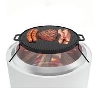 Batterie de cuisine réversible en fonte pour poêle solo Bonfire 49,5 cm et Yukon 68,6 cm, poêle ronde portable en fer avec 3 pieds amovibles pour barbecue en plein air et camping