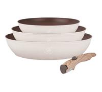 Batterie de cuisine Royal Swiss® 3 pièces (20/24/28 cm) avec poignées amovibles - beige