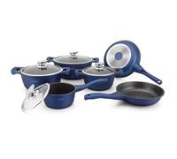 Batterie de cuisine - ROYALTY LINE - Effet pierre - 10 pièces - Anti-adhésif - Compatible induction