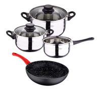 Batterie de cuisine San ignacio - PK5241 - Lot de 5 batteries de cuisine + wok en aluminium forge .