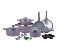 Batterie de cuisine - SWISS HAUS - SH-LG3019T - 19 pièces - Violet - Tous feux dont induction