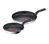 Tefal Comfort Max Lot de 2 poêles 24/28 cm, Induction, Revêtement antiadhésif, Acier inoxydable haute qualité, Indicateur de température Thermo-Spot, Poignées thermo-isolées G726S204