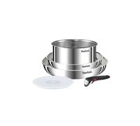 Tefal Ingenio Emotion Lot de 2 poêles de 22/26 cm + Casserole de 18 cm + poignée amovible + 1 accessoire, induction, anti-adhésives, revêtement titane, thermo-signal, passe au lave-vaisselle et au