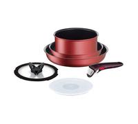 Batterie de cuisine - TEFAL - Ingenio IH Red Unlimited - Anti-adhésif - Tous feux dont induction - 6 pièces