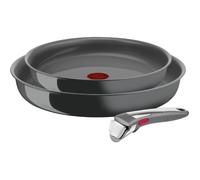 Tefal Set de 2 poêles Ingenio Renew L2629202 - Gris Hippo Premium - 1 poignée amovible