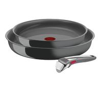 Poele / sauteuse Tefal SET POELES 24/28 CM + 1 POIGNEE AMOVIBLE GRIS HIPPO PREMIUM INGENIO RENEW INDUCTIONL2629202