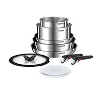Batterie de cuisine - TEFAL - L897SA74 - Acier inoxydable - 10 pièces - Tous feux dont induction